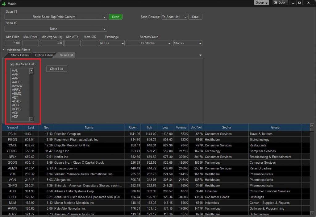 Feature – Matrix – Dynamic Trend